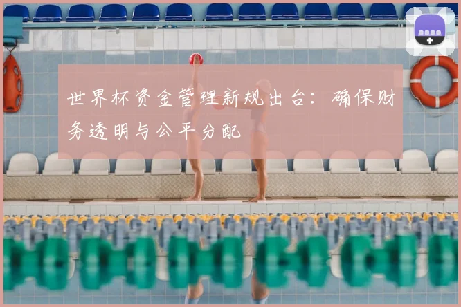 世界杯资金管理新规出台：确保财务透明与公平分配